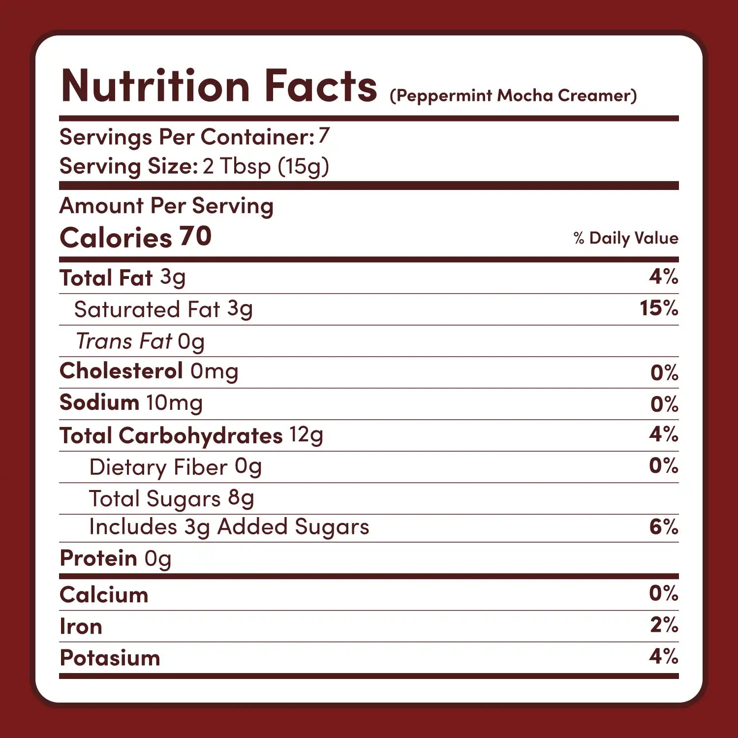 Peppermint Mocha Creamer Add-On (SPECIAL PRICING) M1