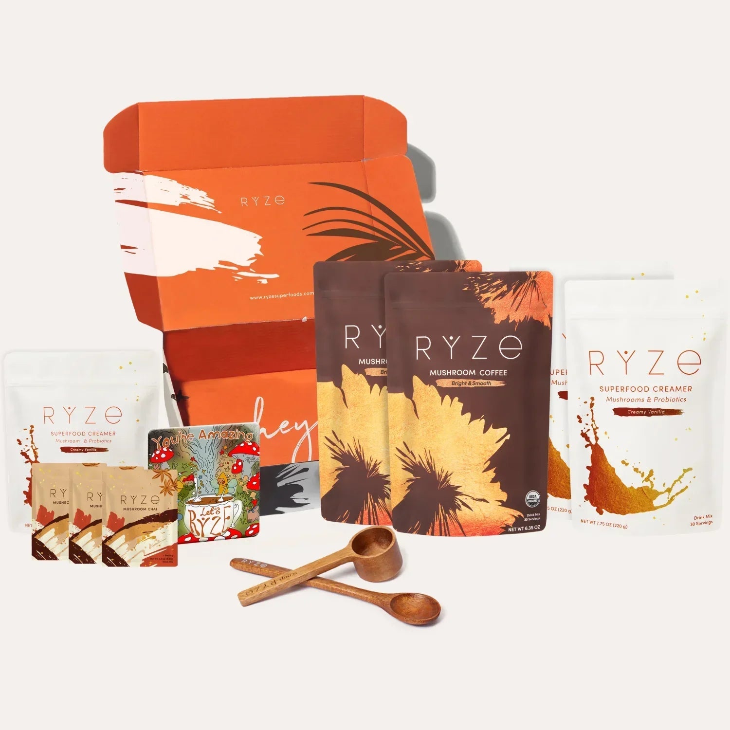 RYZE Lovers Gift Set: 2 Coffees + 2 Creamers R7