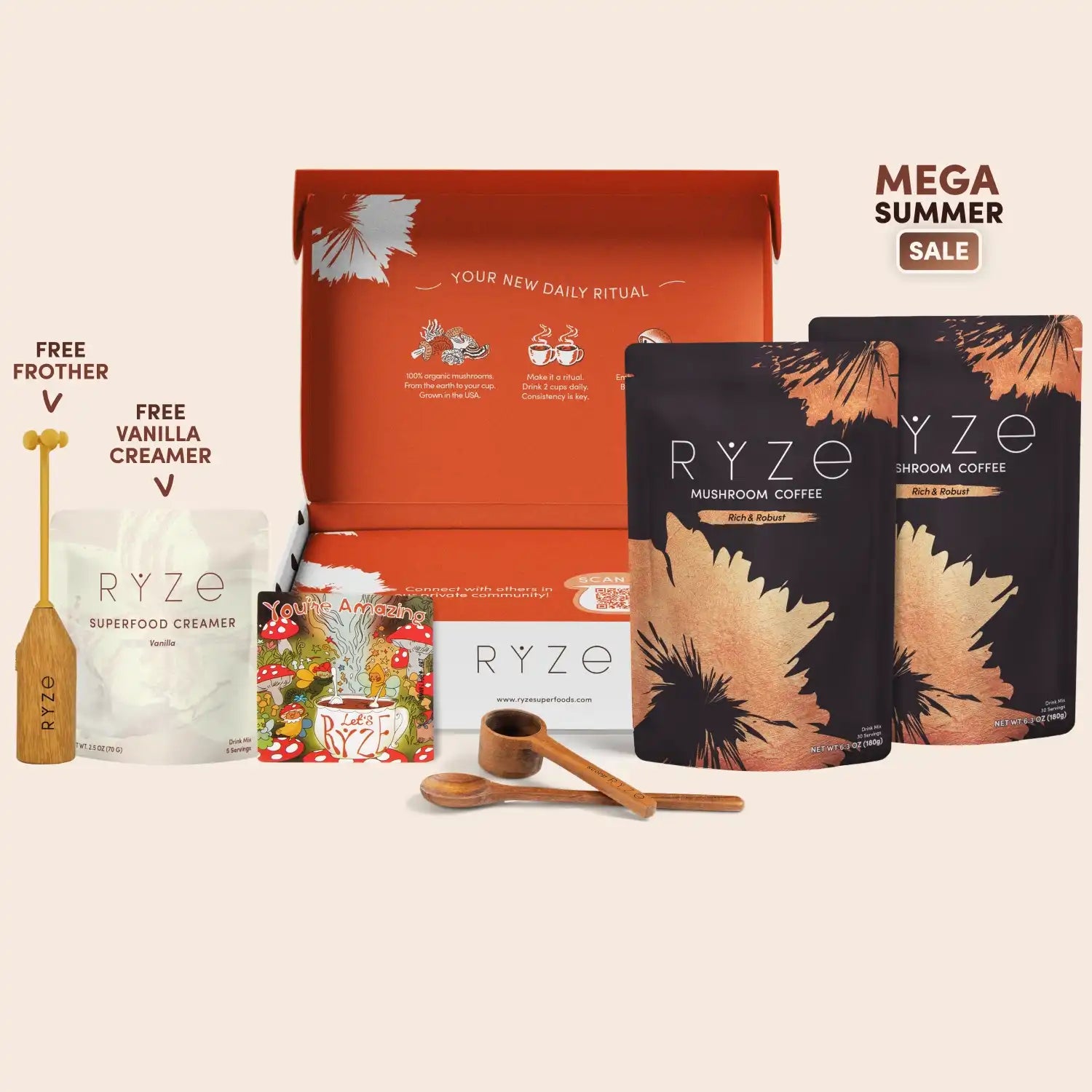 Mushroom Coffee Dark Roast Starter Kit (60 servings) E9