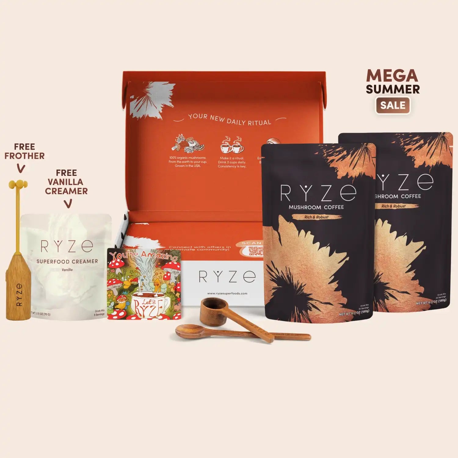 Mushroom Coffee Dark Roast Starter Kit (Upgrade) A7