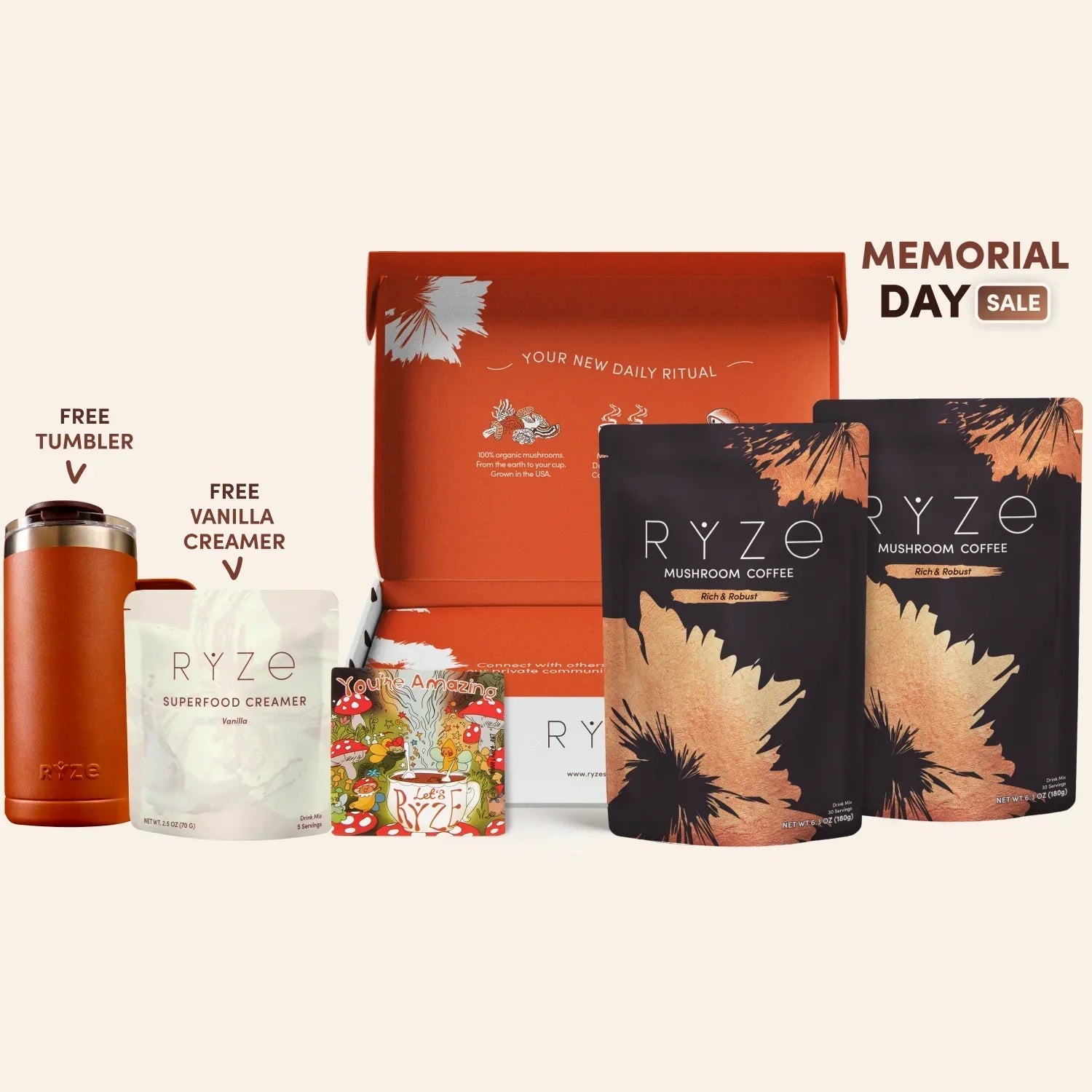Mushroom Coffee Dark Roast Starter Kit 60 Serving S5