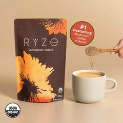RYZE Mushroom Coffee — Organic Instant Coffee with Cordyceps & Reishi, 30 Servings S4