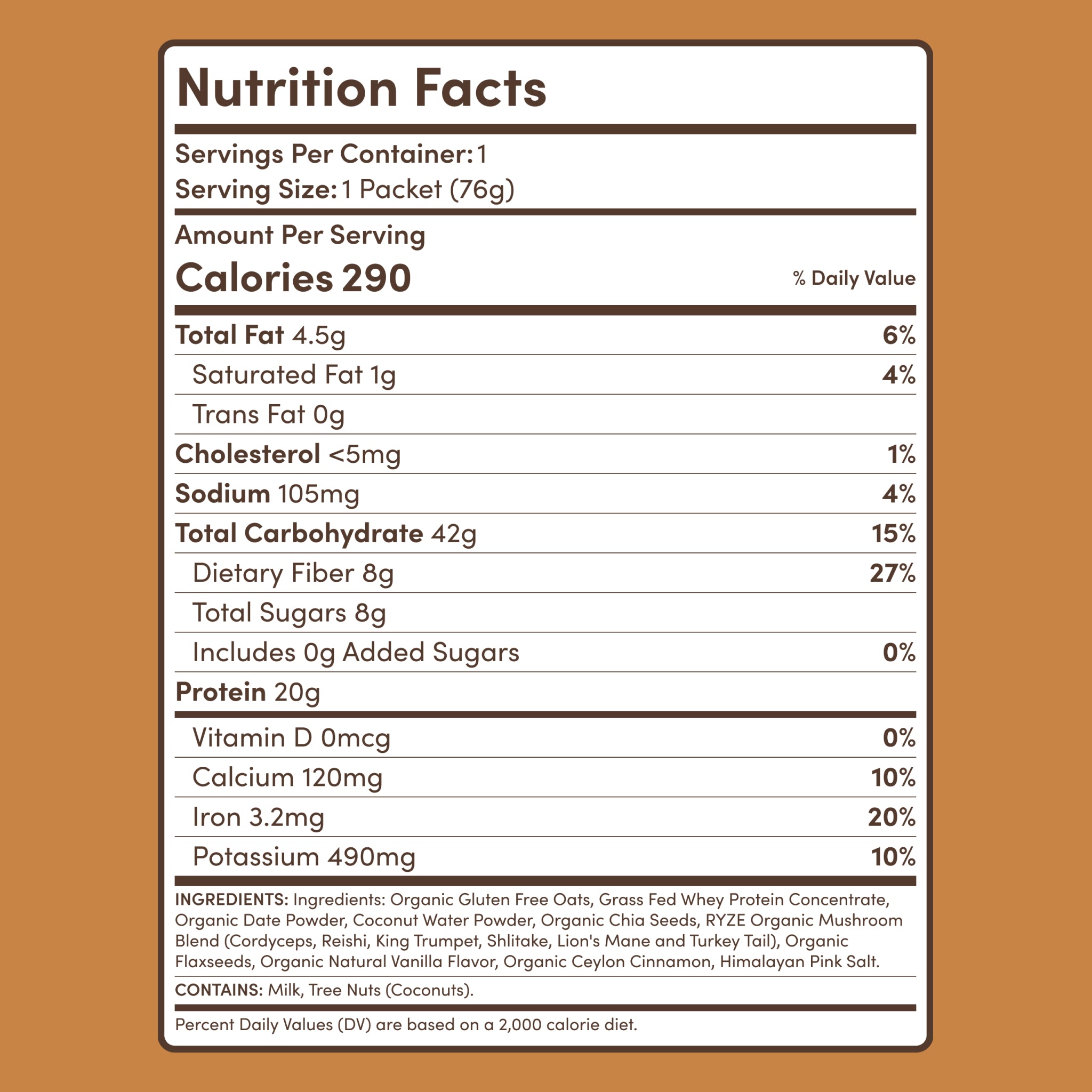Mushroom Overnight Oats (14 Servings) N3