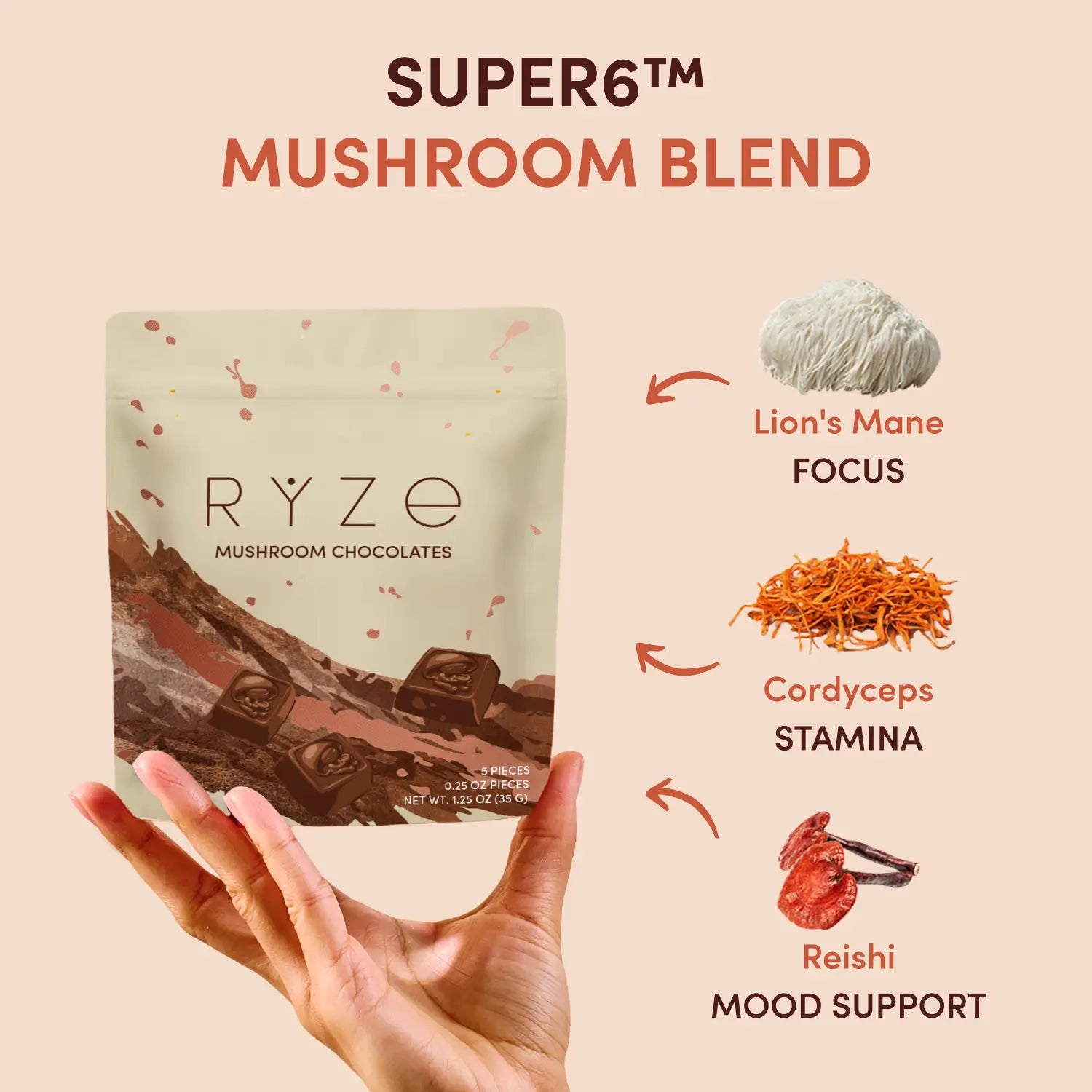 Mushroom Chocolates Rye (15 pieces) N9