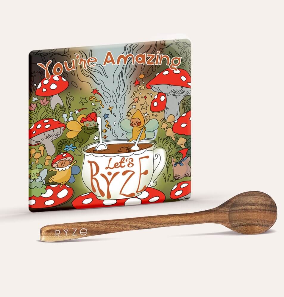 Mushroom Magnet + Acacia Spoon P8