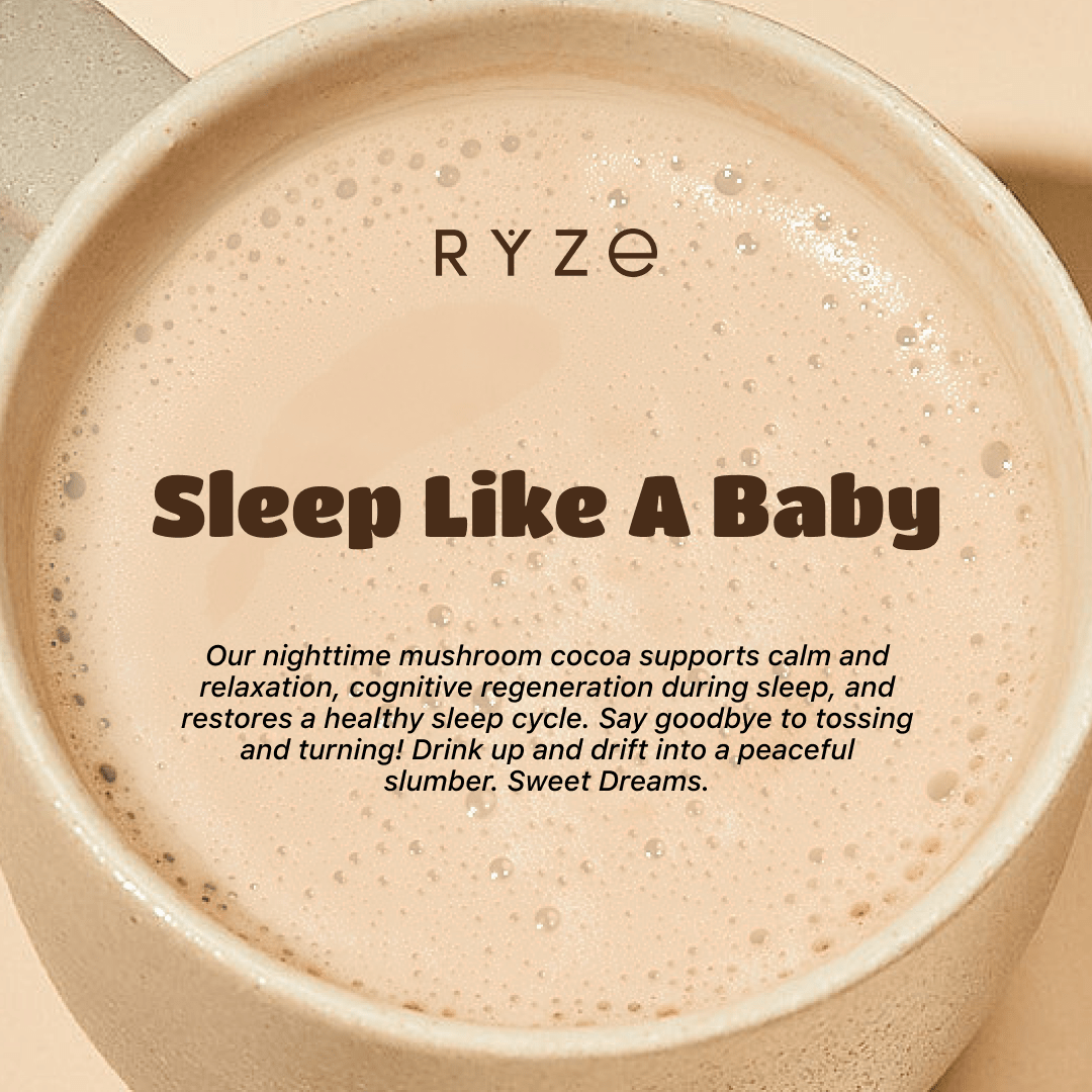 RYZE Hot Cocoa - with 6 Sleep Superfoods to Help Fall Asleep and Stay Asleep X4