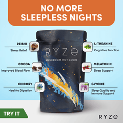 RYZE Hot Cocoa - with 6 Sleep Superfoods to Help Fall Asleep and Stay Asleep N1