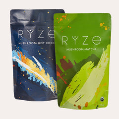 RYZE Mushroom Matcha - with 6 Organic Adaptogenic Mushrooms Grown In USA and Ceremonial-Grade Japanese Matcha P6